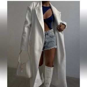 Brand new white oversozed coat.